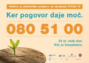 TELEFON za psihološko podpora ob epidemiji – Ker pogovor daje moč